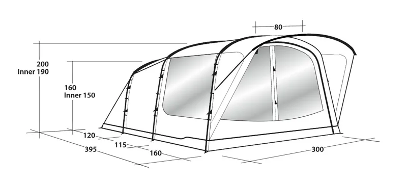 Outwell Oakwood 5 Tent - 2022 Model-2